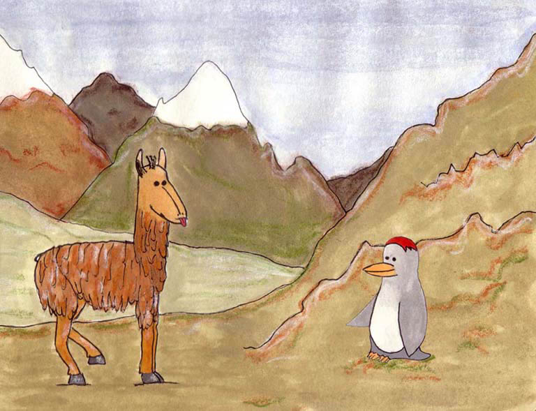 Pinguin and Lama by Annika R.-M.