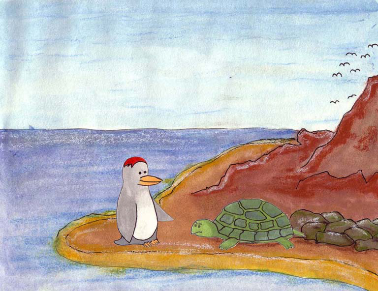 Pinguin and Turtle by Annika R.-M.